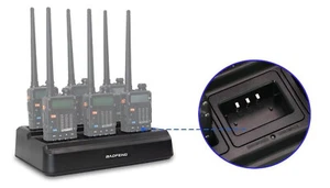 6-Wege Universal-Schnellladeadapter für Baofeng UV-5R F8HP BF-F9 Funkgeräte - Zdjęcie 1 z 6