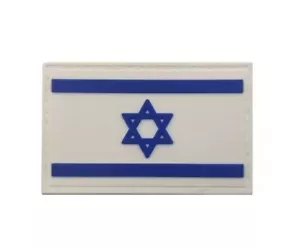 3D PVC ISRAEL FLAG - ISRAELI NATIONAL FLAG TACTICAL HOOK LOOP PATCH WHITE BLUE - Picture 1 of 2