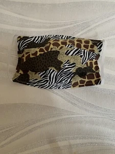 Tiermotiv Zebra Gesichtsmaske hausgemacht 100 % Baumwolle wiederverwendbar waschbar Kleinkindgröße - Bild 1 von 8