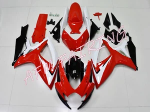Red White ABS Injection Mold Bodywork Fairing Kit for GSXR600 GSXR750 2006 2007 - Picture 1 of 7
