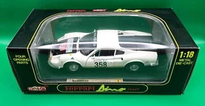 Anson RARE WHITE Ferrari Dino 246 GT 1:18 Die Cast Model Car NEW IN BOX - Picture 1 of 6