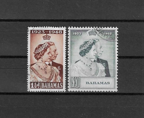 BAHAMAS 1948 SG 194/5 USED Cat £35.25 Cover
