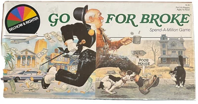 Vtg 1985 Selchow & Righter Go For Broke Spend A Million Board Game. Retro Money - Image 1 of 4