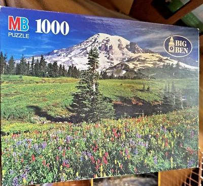 Rompecabezas Big Ben MB de colección 1000 piezas Mt. Ranier, WA Foto 1 de 3