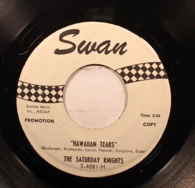 Hear! Rock & Roll Promo 45 The Saturday Knights - Hawaiian Tears / Texas Tommy O - Image 1 of 2
