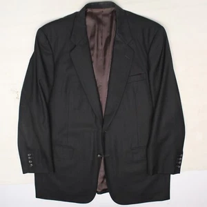 Jimmy Chen Bespoke Mens Suit 44R 38x29 Solid Dark Gray 150s Wool Vicuna Cashmere - Picture 1 of 17