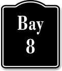 Bay 8 Bin BLACK Aluminum Composite Sign