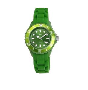 Montre Just fluo vert kaki en silicone - JU48-S5459-DGR - NEUVE - Picture 1 of 1