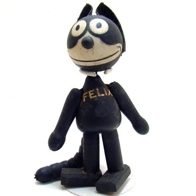 Juguete de muñeca de madera articulada Félix el gato Foto 1 de 4
