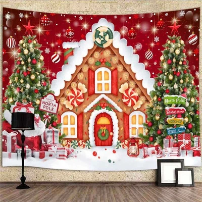 Weihnachtsbaum-Bonbons Poster XXL Wandteppich Wandbehang Wandtapete Hintergrund - Bild 1 von 4