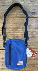 Pacsun OLYMPIC TEAM USA CROSSBODY BAG 2-Zip BLUE 7”x 4.5” BLUE Adjustable NWT - Picture 1 of 9
