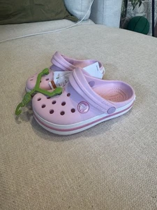 Crocs Kids Crocband Clogs, Ballerina Pink, Sz C8, NWT - Picture 1 of 10