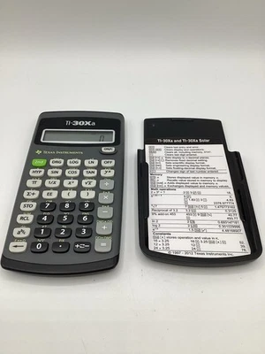 Texas Instruments TI-30XA Scientific Calculator Shell Included Black TESTED - Image 1 of 4