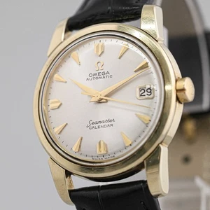**NEAR MINT** Vintage 1958 OMEGA Seamaster Calendar Cal.503 Gold Automatic Men's - Picture 1 of 18