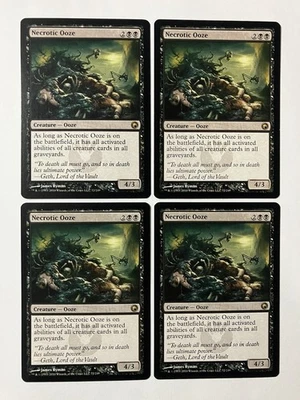 Magic The Gathering MTG Necrotic Ooze X4 Scars of Mirrodin Regular Black Rare - Image 1 of 4