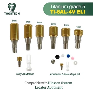 Localizzatore Overdenture Abutment tappo maschio adatto Hiossen Osstem Mini/Regolare GH1~6mm - Foto 1 di 31