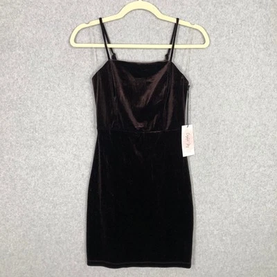 Vestido Y2K Años 90 Cristal Cielo Mediano Marrón Terciopelo Capricho Femenino Bruja Foto 1 de 4