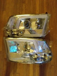 2009 - 2012 Ram 1500 2500 3500 LED DRL Projector L&R Headlight Assemblies - Picture 1 of 8
