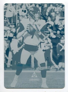 2019 Luminance Printing Plate Cyan Nick Foles 1/1 Jacksonville Jaguars / Eagles - Picture 1 of 2