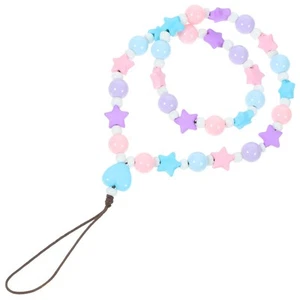 Handyriemen Anti Verlorenes Telefon Lanyard Perlenbesetztes Handy-Schlüsselband - Afbeelding 1 van 12
