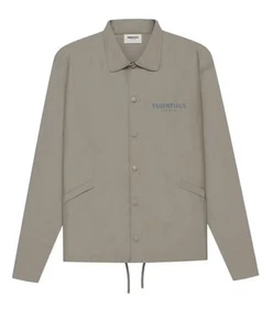 Sz L- Brand New With Tags Fear of God Essentials Coach Jacket Taupe - Picture 1 of 6