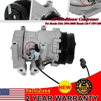 Compressor de ar condicionado AC para 1994-2000 Honda Civic 1.6L e 97-01 CR-V 2.0L - Imagem 1 de 4