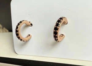 Bomb Party 🖤 Simply Studs 2023 Rose Colored Glasses *1 pair Black RG Hoops Only - Picture 1 of 7