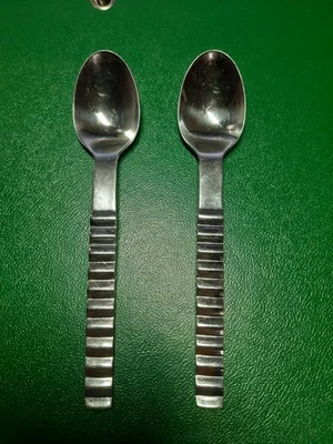 2x IKEA DESSERTLÖFFEL, Reträtt, Zickzack, Wave, Vintage, Retro - Bild 1 von 3