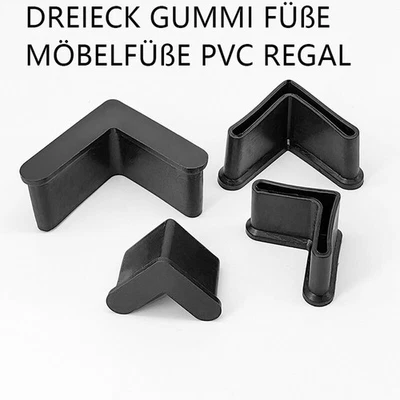 Gummi Füße Möbelfüße PVC Regal Füße Abdeckung Schutzkappen Fußkappen Dreieck - Bild 1 von 4