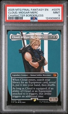 2025 MAGIC THE GATHERING FINAL FANTASY #0375 CLOUD, MIDGAR MERC PSA 9 non holo - Image 1 of 2