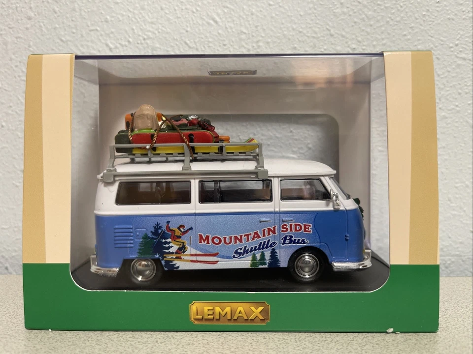 Lemax SKI VAN Mountain Side Shuttle Holiday Village Accessory Train Accent Bus