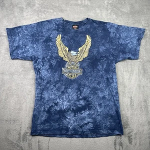Camisa Harley Davidson De Colección Para Hombres XL Gris Motociclista Grunge Tye Die Eagle Washington - Imagen 1 de 11