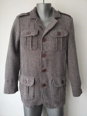 Abrigo deportivo chaqueta Black Label Brave Soul para hombre S mezcla de lana Foto 1 de 4