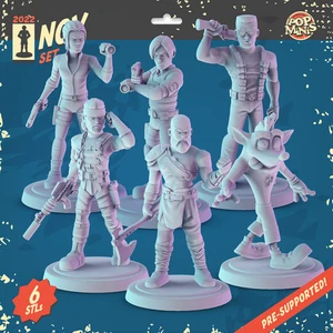 Video Games Heroes - Round 2 - POP MINIS 28mm 32mm Scale Miniatures - Bild 1 von 8