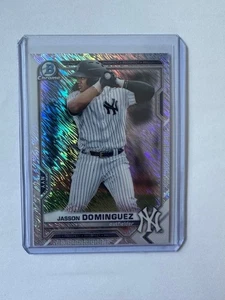 2021 Bowman Chrome #BCP-213 Jasson Dominguez Prospects Shimmer Refractor - Picture 1 of 2