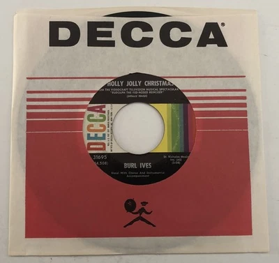 '64 Christmas 45 BURL IVES A Holly Jolly Christmas DECCA hear - Image 1 of 3