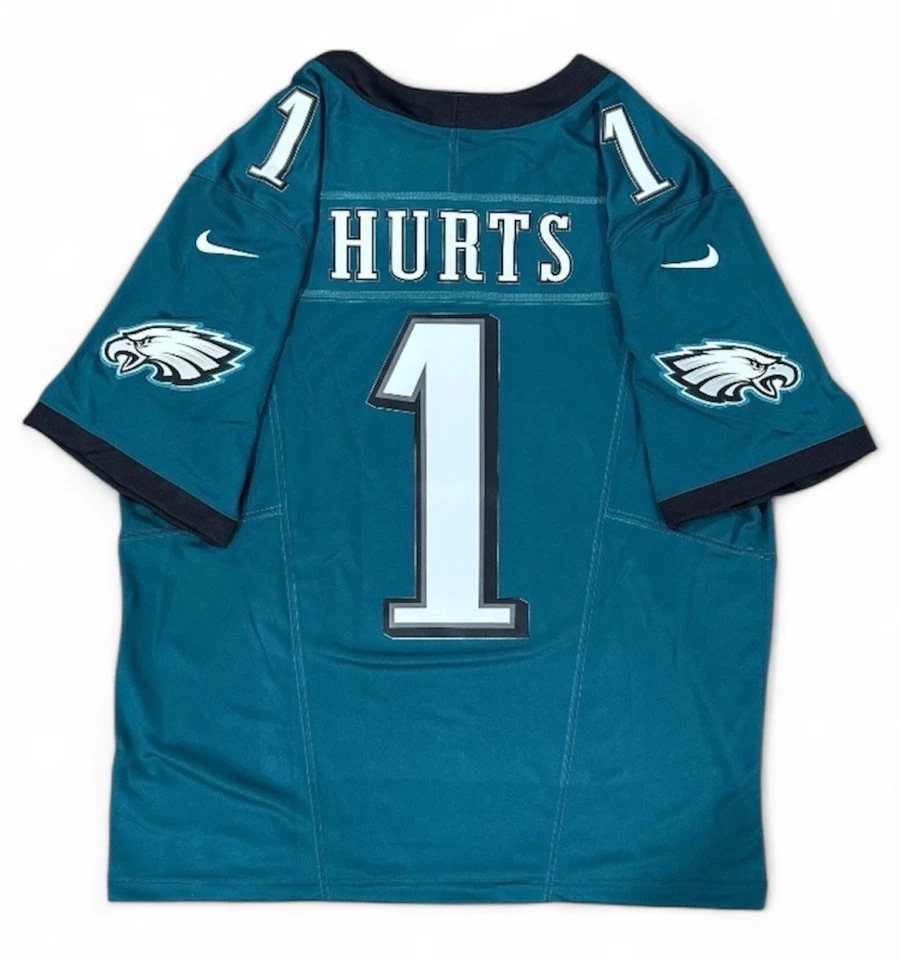 Jalen Hurts White Philadelphia Eagles Nike FUSE Jersey C Patch Crucial Catch L