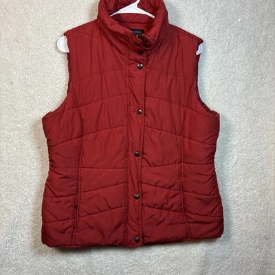 Chaleco de Plumón NY&CO Rojo Puffer Vintage Invierno Chaqueta para Nieve Talla XL Foto 1 de 4