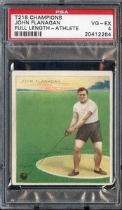 1910 T218 CHAMPIONS FULL LENGTH-ATHLETE JOHN FLANAGAN PSA 4 *DS15477 - Picture 1 of 2