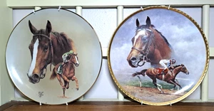 FRED STONE zwei Sammler Pferde Teller Zigarre 238/7500 Original Risiko 3621/9500 - Bild 1 von 7