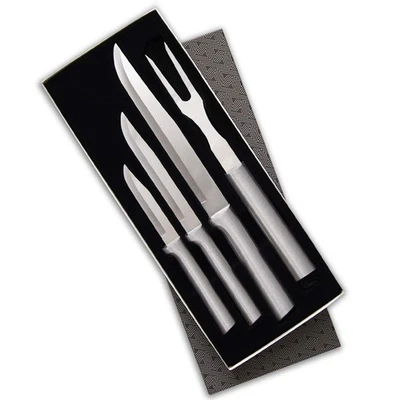 Juego de 4 cuchillos para tallar cubiertos Rada asas plateadas regalo cocina cocina cocina Foto 1 de 4