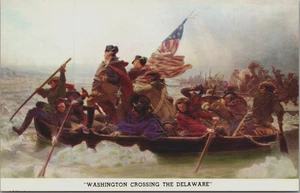 Washington durchquert den Delaware State Park Emmanuel Leutze Kunst Postkarte - Bild 1 von 2