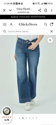 Glücksstern Jeans Damen Gr. 25 (34/36) Clara Bea flared Wie NEU  - Bild 1 von 3