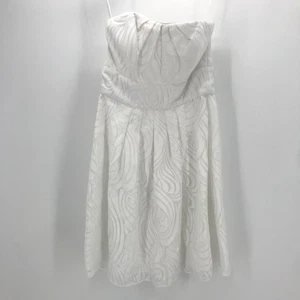 Abito White House Black Market donna 4 bianco senza spalline aderente e svasato cocktail - Foto 1 di 9