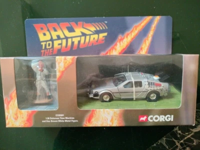 Back to the future CC05503 DeLorean and Doc Brown Corgi - Immagine 1 di 2