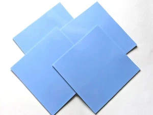 Panneau de chaleur 100 mm x 100 mm x 1 mm GPU CPU dissipateur thermique conducteur froid silicone 4 pièces - Photo 1/7