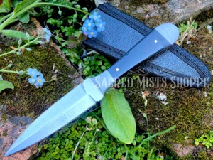 Vision Witch Athame with Black Horn Handle for Sacred Ritual Ceremony - Picture 1 of 4