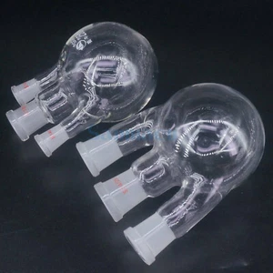 500 ml vidrio de borosilicato de 3 escotes 14/23 19/26 24/29 frasco redondo de vidrio de laboratorio - Imagen 1 de 5