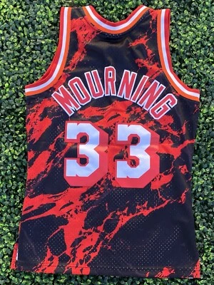 Camiseta Mitchell & Ness Miami Heat Marble 1996 Alonzo Mourning para hombre talla S- nueva sin etiquetas Foto 1 de 4