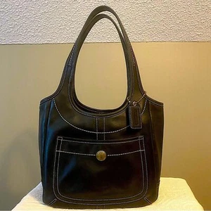 Vintage Coach Legacy Ergo Black Leather Shoulder Hobo Handbag - Picture 1 of 11